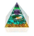 Malachite Orgonite Crystal Pyramid – 80mm