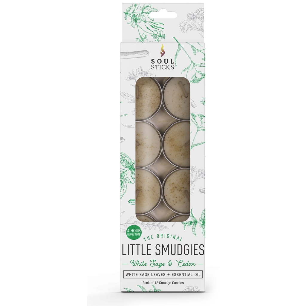[32325] Little Smudgies Candle White Sage & Cedar Pack