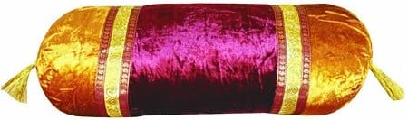 [34029] Velvet Tassel Muslin Cushion – 8.5" x 19.25"