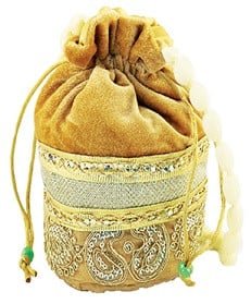 [45009] Yellow Paisley Gift Bag