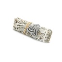 4" White Sage w/ Triquetra Charm Smudge Stick