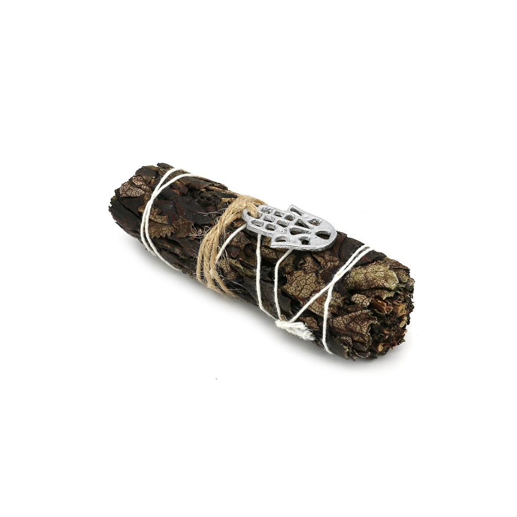 [12052] 4" Black Sage w/ Hamsa Hand Charm Smudge Stick