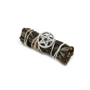 4" Black Sage w/ Pentacle Charm Smudge Stick