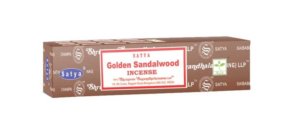 [51266] Satya Sandalwood Incense Sticks – 15g / 12-Pack Box