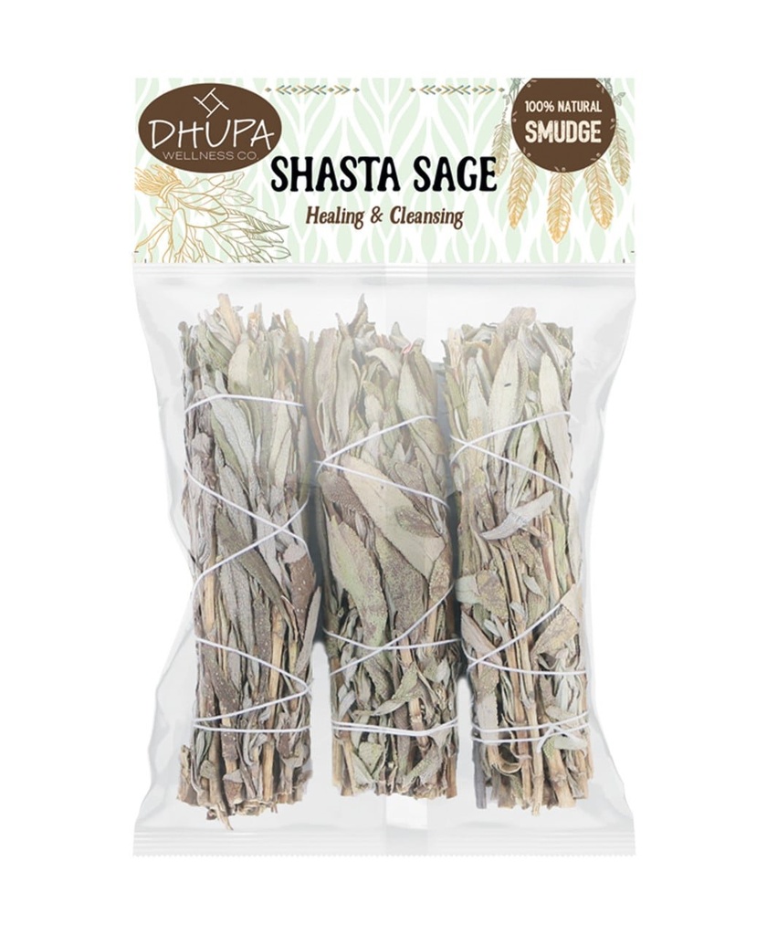 [51293] Shasta Sage Smudge Sticks – 4" / Retail Pack