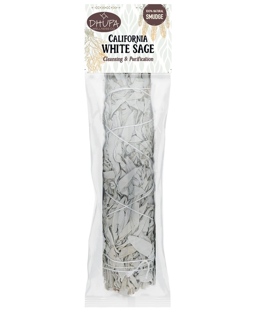 [51311] White Sage Smudge Stick – 9" / Retail Pack