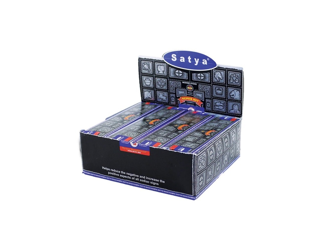 [51328] Satya Super Hit Pocket Incense Sticks Display – 12 Packs