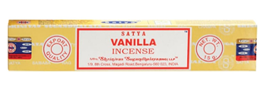 [51366] Satya Vanilla Incense Sticks – 15g / 12-Pack Box