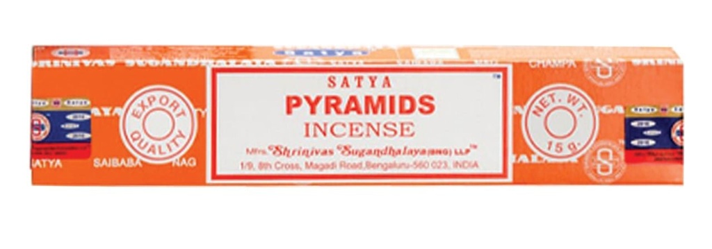 [51369] Satya Pyramids Incense Sticks – 15g / 12-Pack Box