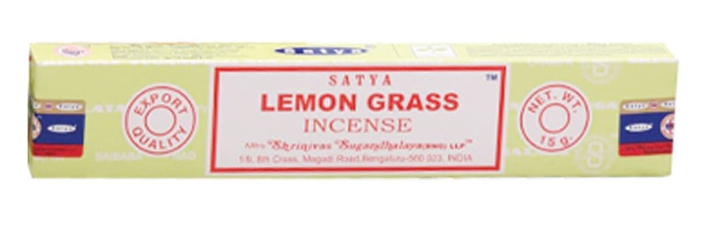 [51382] Satya Lemongrass Incense Sticks – 15g / 12-Pack Box
