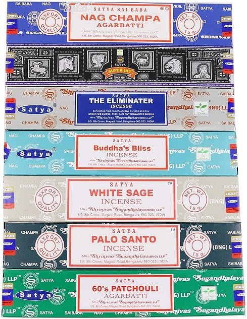 [51459] Satya Smudging Assorted Incense Pack – 15g / 7-Pack