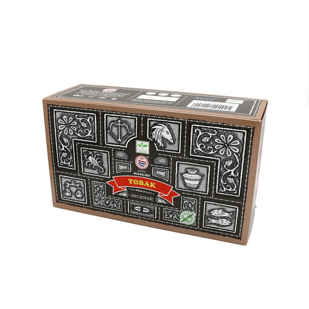 [51486] Satya Super Hit Tobak Incense Sticks – 15g / 12-Pack Box