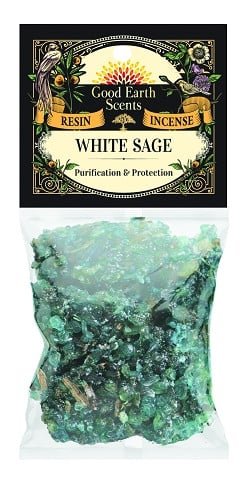 [57221] White Sage Natural Resin Incense – 1 oz