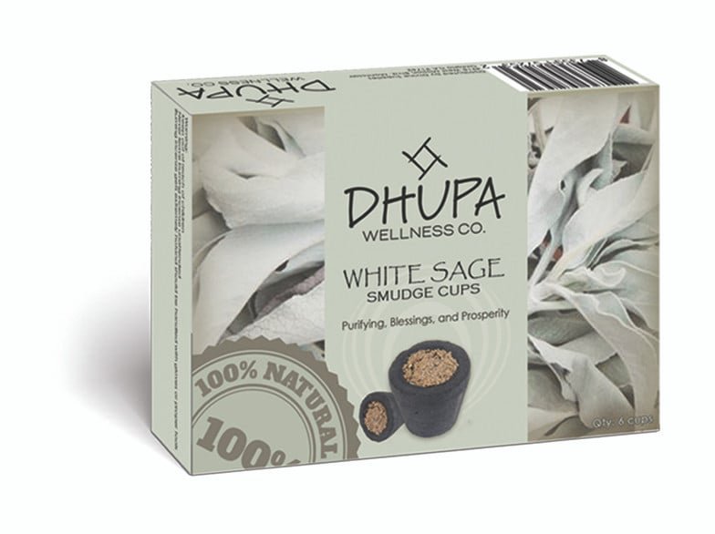 [57253] Dhupa White Sage Smudge Cups – 6-Pack
