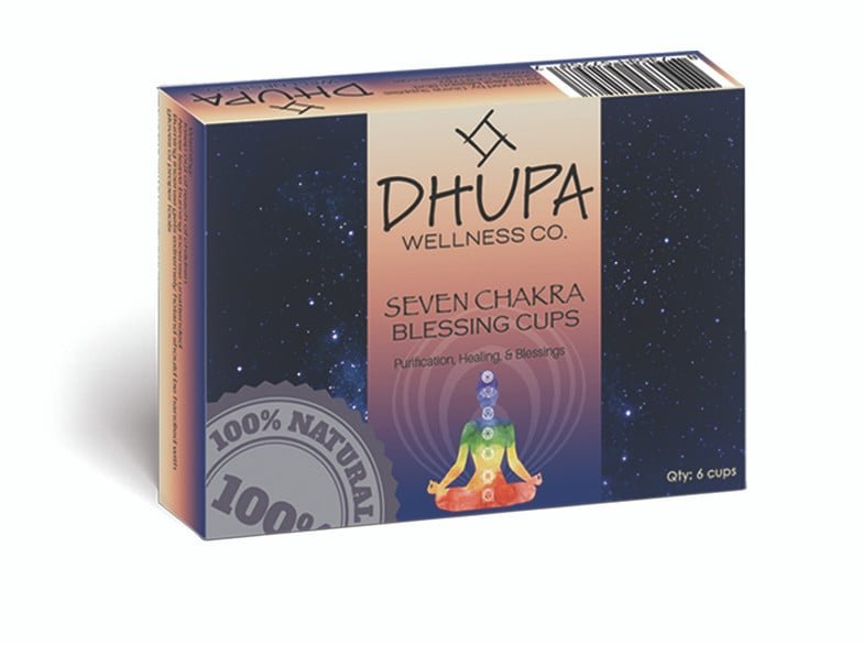 [57258] Dhupa Seven Chakra Blessing Incense Cups – 6-Pack