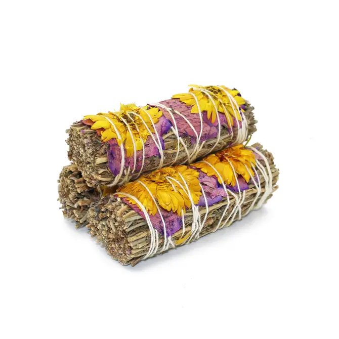 [57447] 4" Evelyn Lavender Sage Smudge Stick