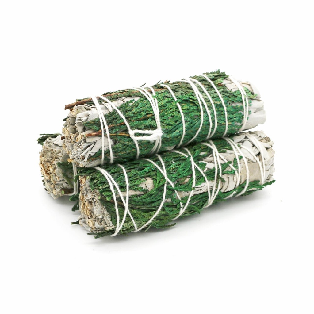 [57471] 4" Holly White Sage Smudge Stick