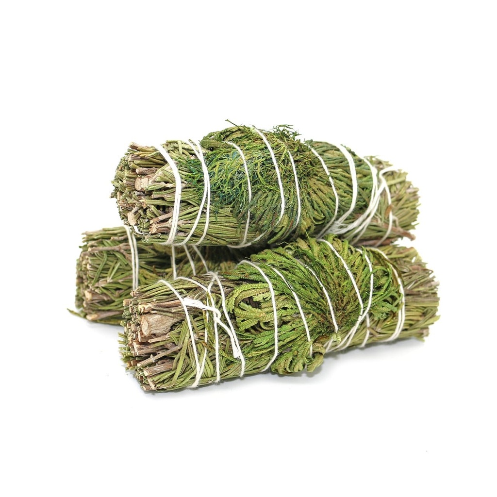 [57479] 4" Jericho Dreams Rosemary Sage White Sage Smudge Stick