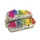 4" Iris Rainbow White Sage Smudge Stick