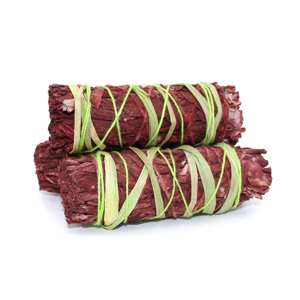 [57491] 4" Secret Garden Dragon's Blood Sage Smudge Stick