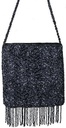 Black Beaded Purse – 7" x 7"