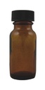 Amber Glass Bottle with Cap – 1/2 oz