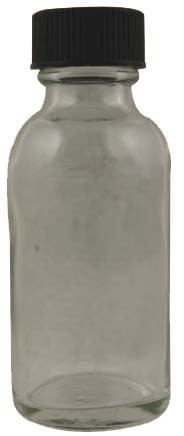 [65176] Clear Glass Bottle with Cap – 1/2 oz