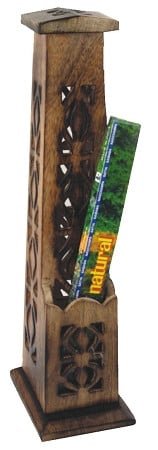 [65187] Wooden Incense Tower – 12"