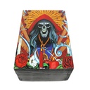 Santa Muerte Black Wooden Storage Box – 6" x 4"