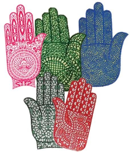 [89661] Henna Hand Stencils Pack – Medium