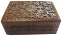 Front Daisy Carved Wooden Box – 6" x 4"