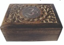 Om Carved Wooden Box – 6" x 4"