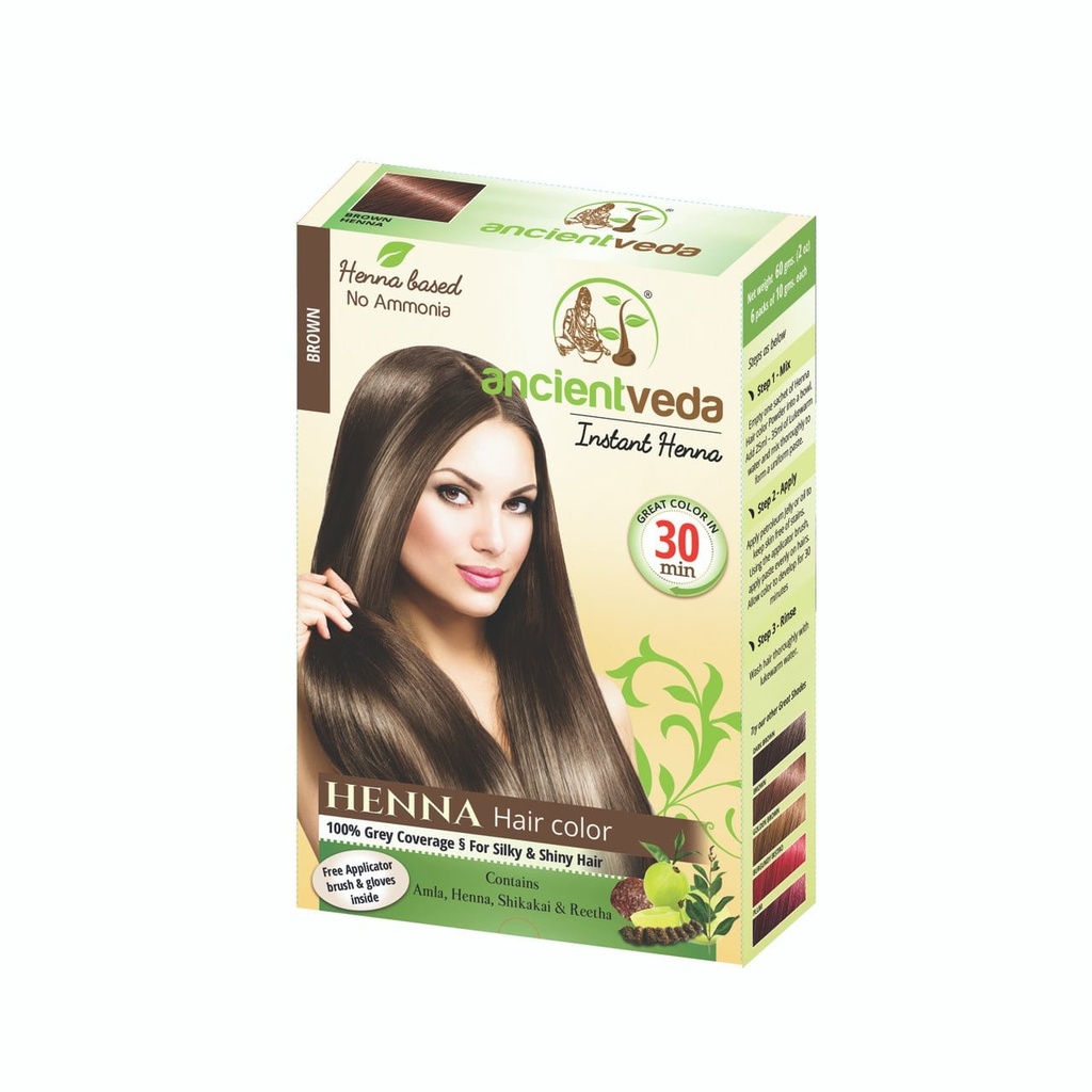 [90372] AncientVeda Instant Brown Henna Hair Dye
