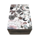 Celestial Pink Brown Wooden Storage Box – 6" x 4"
