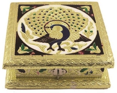 [90626] Meenakari Lacquered Gift Box – 6" x 6"