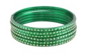 Green Glass Bangles – 2.08" Diameter / Set of 12