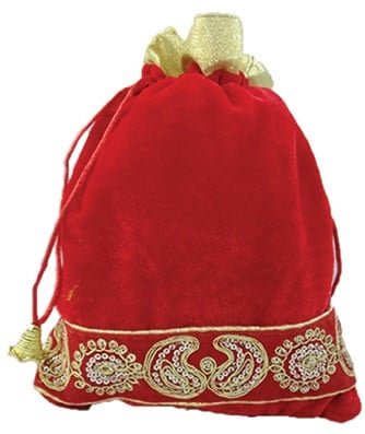 [91291] Red Paisley Gift Bag