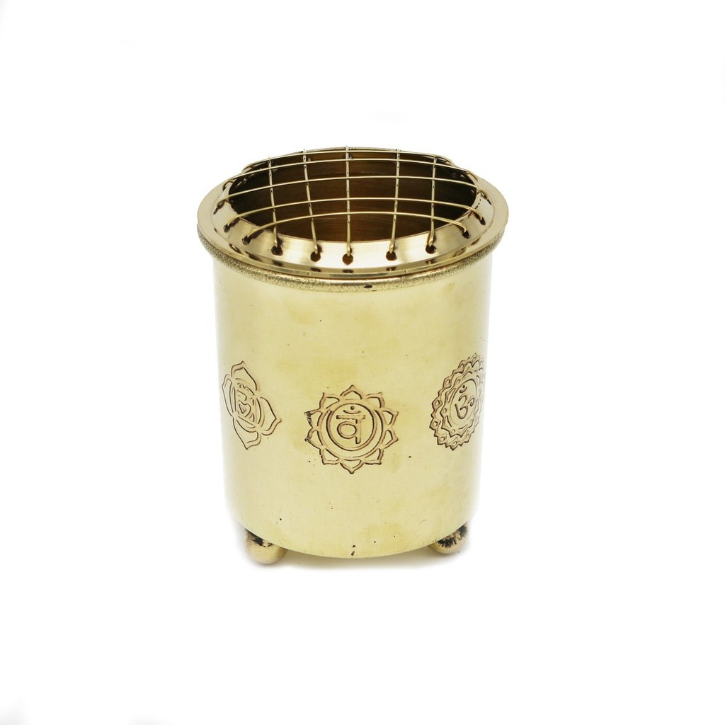 [14023] 7 Chakras Brass Burner