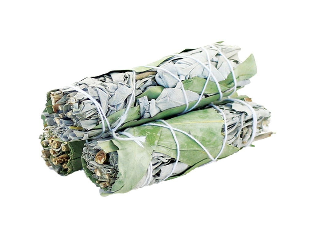 White Sage & Eucalyptus Smudge Stick – 4"