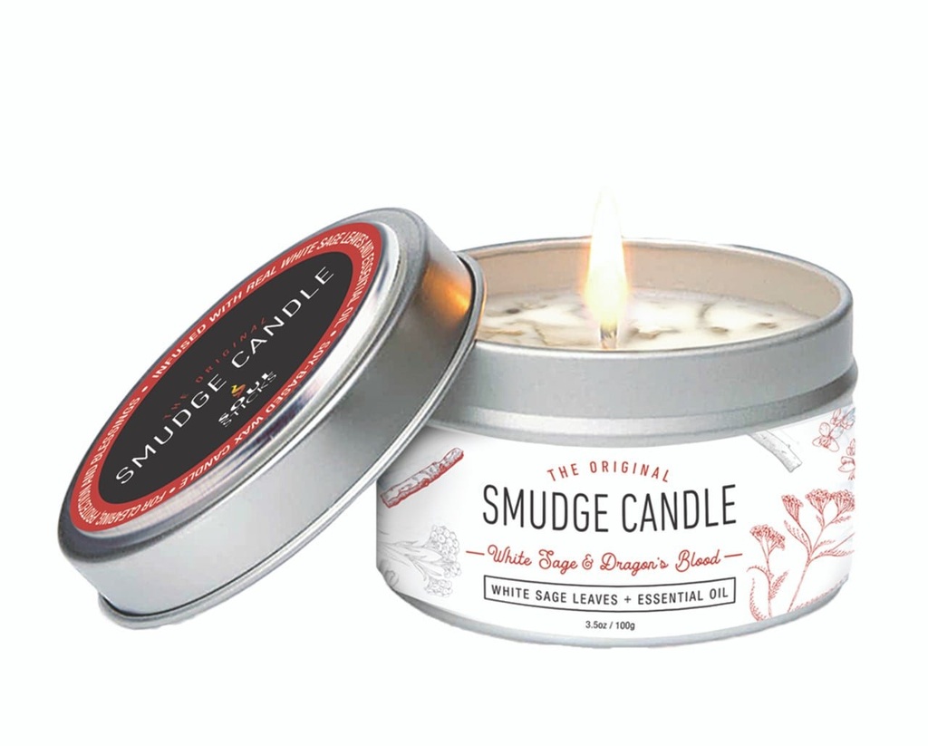 [91693] White Sage & Dragon's Blood Smudge Candle – 100g