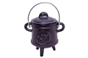 Pentacle Cast Iron Cauldron w/ Lid – 4.5"