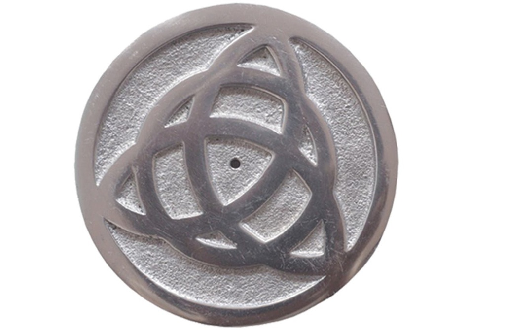 [91733] Triquetra Aluminum Incense Burner – 3.5"