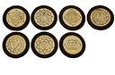 7 Chakras Wood & Brass Incense Burner Set – 3.25" / Set of 7
