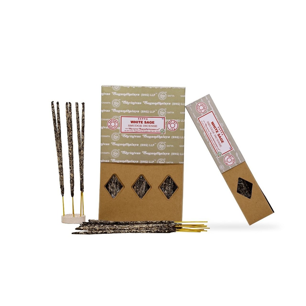 [91792] Satya White Sage Smudge Incense – 25g