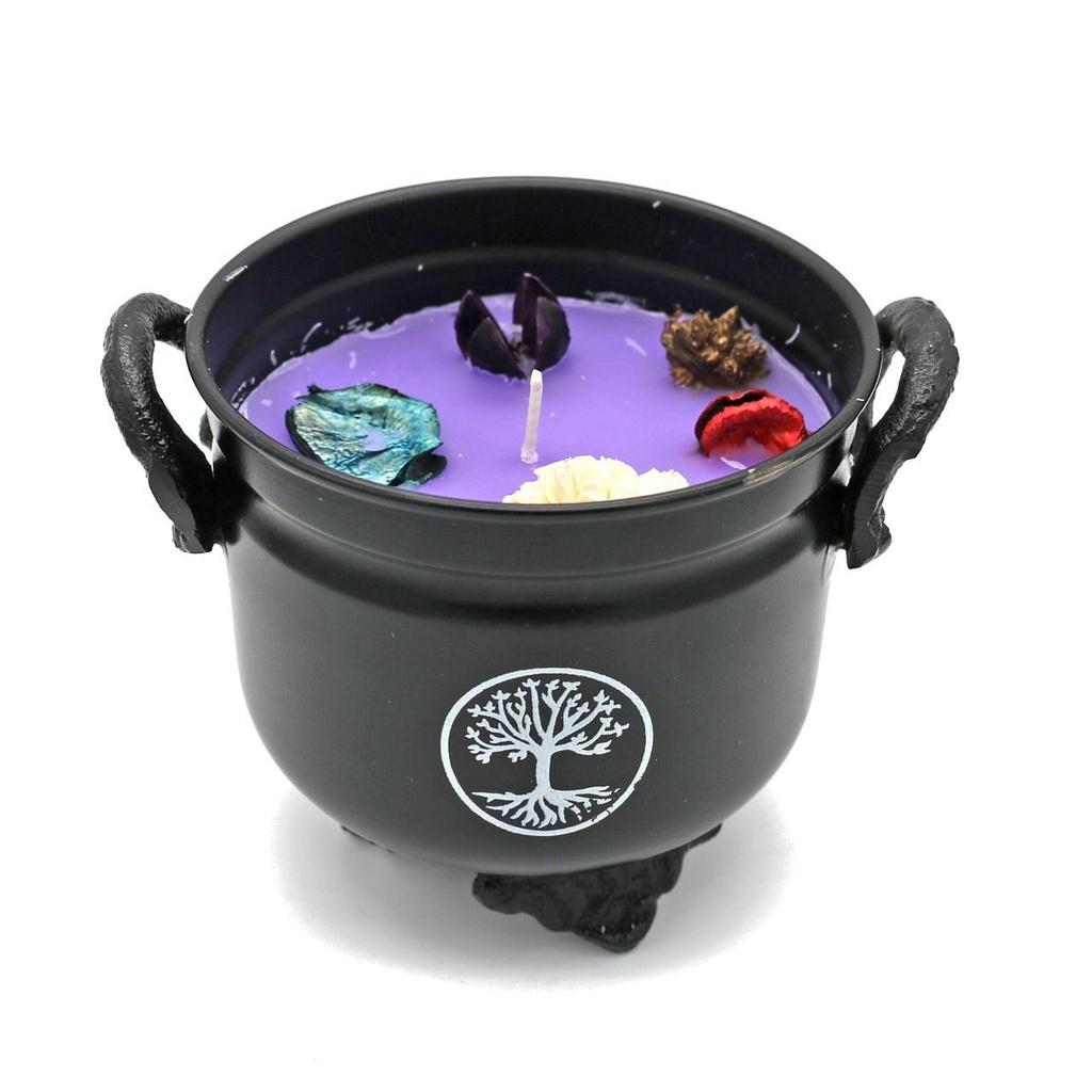 [14049] Lavender Tree of Life Cauldron Candle – 11.5 oz
