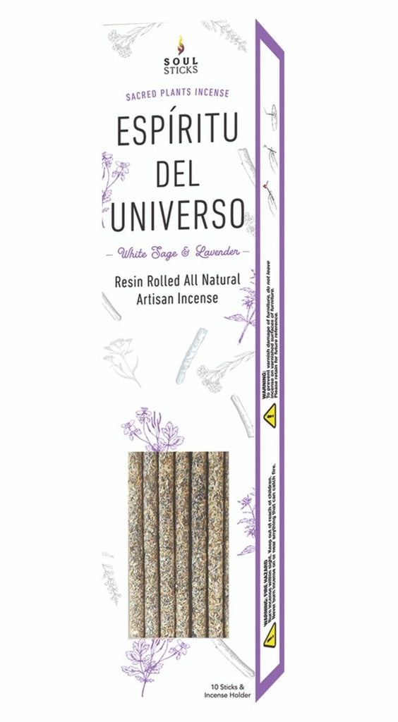 [91818] Espiritu del Universo White Sage & Lavender Artisan Incense Sticks
