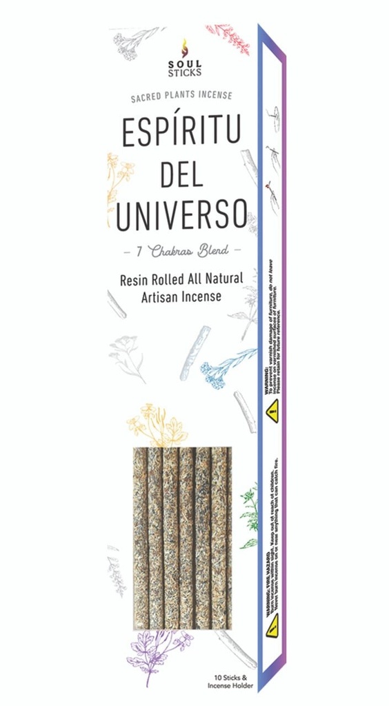 [91823] Espiritu del Universo 7 Chakras Blend Artisan Incense Sticks