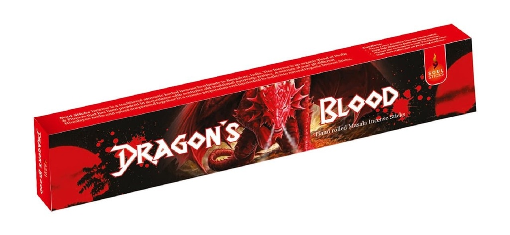 Soul Sticks Dragon's Blood Masala Incense Sticks – 15g / 12-Pack Box