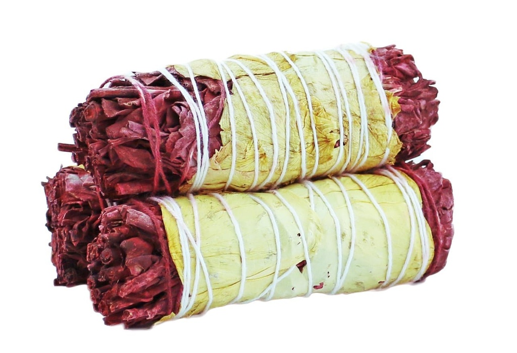 [91864] Dragon's Blood Sage w/ Yellow Rose Petals – 4"
