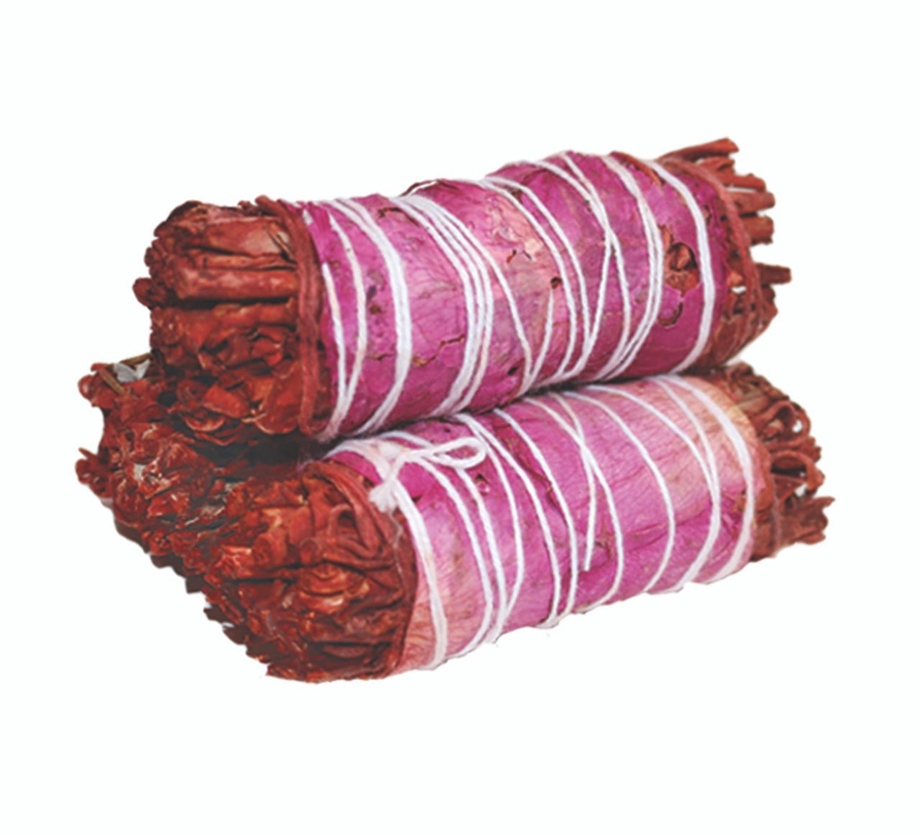 [91865] Dragon's Blood Sage w/ Pink Rose Petals – 4"